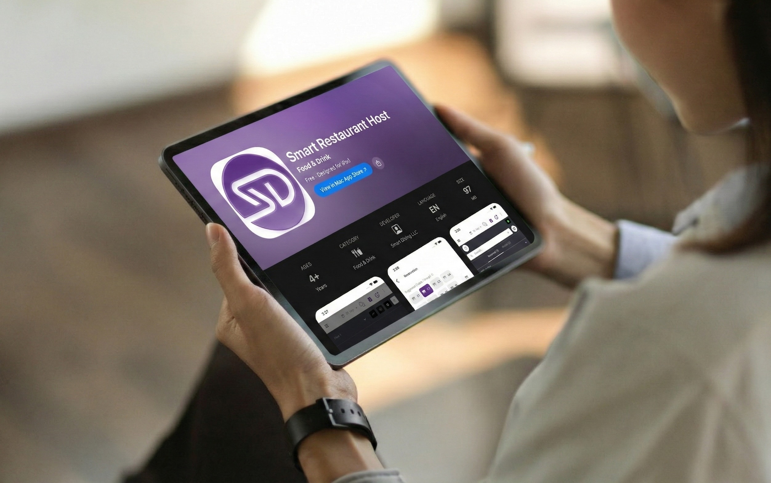 Guest booking a table with Smart Dining on mobile